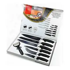 GENERICO - Set de Cuchillos de Cocina 7 Piezas Acero Inoxidable
