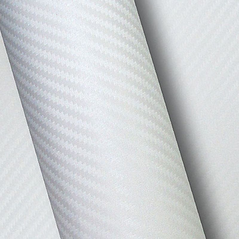 GENERICO - Papel Vinilo Fibra Carbono 3d BLANCO Universal Auto Karvas