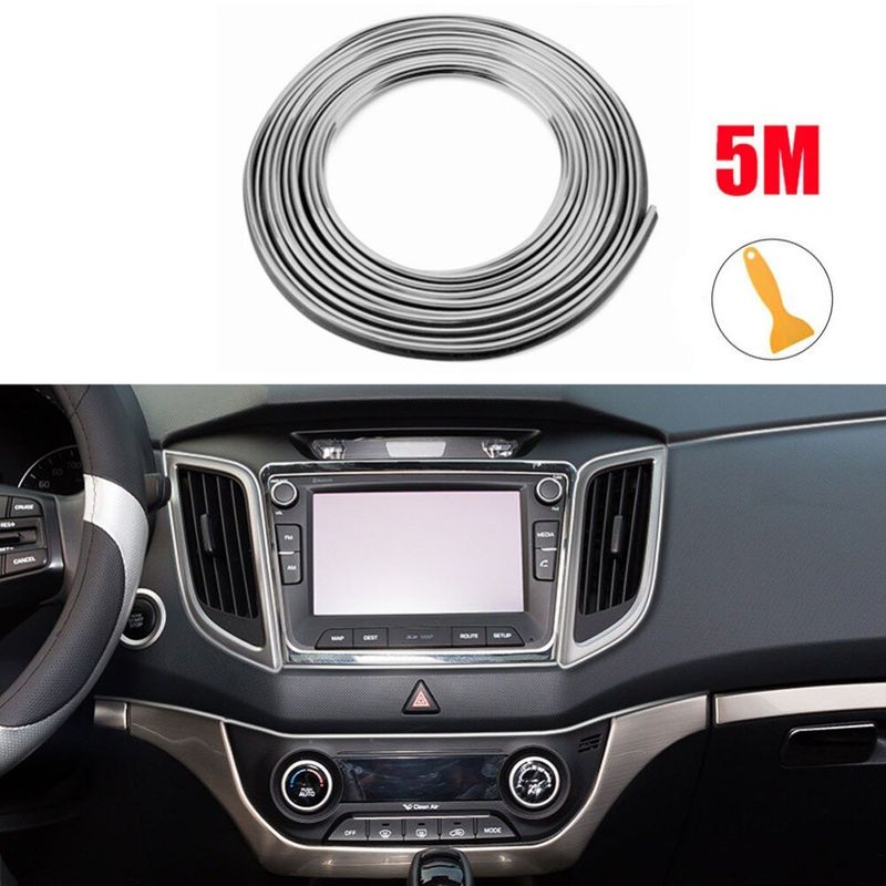 GENERICO - Cinta Tira 5M GRIS  Espátula Interior Tuning Auto Karvas
