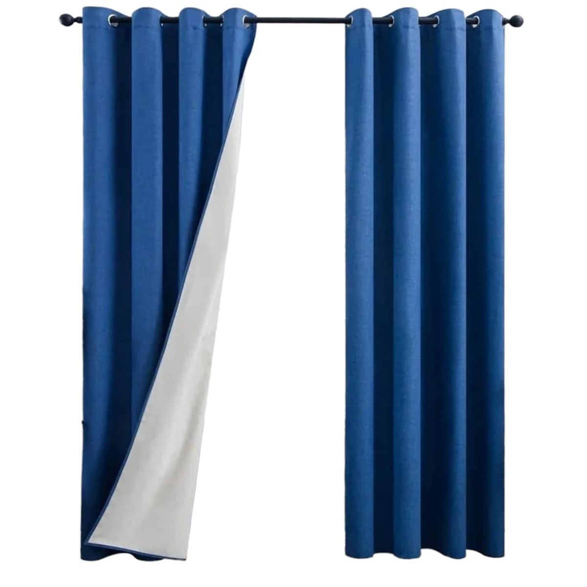 ANGELES DEL HOGAR - Juego Cortinas Blackout 2 Piezas 140x230 Cm Azul