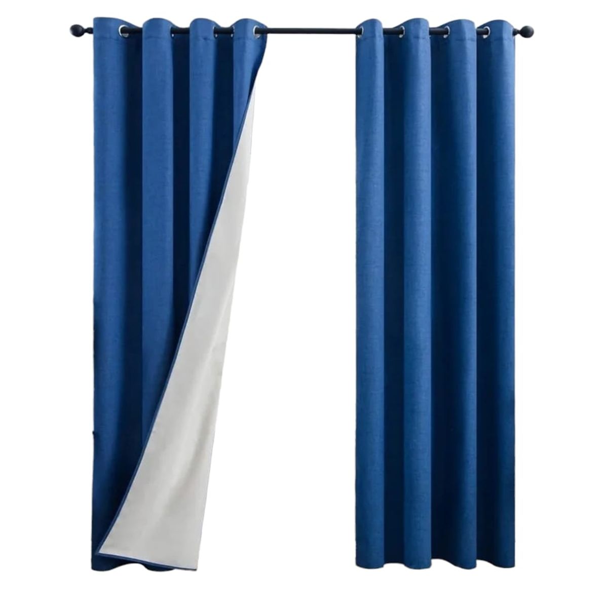 ANGELES DEL HOGAR - Juego Cortinas Blackout 2 Piezas 140x230 Cm Azul