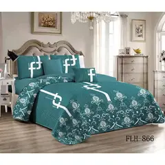 ANGELES DEL HOGAR - Cubrecama de verano Quilt 2 plaza Verde F