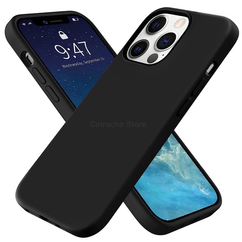 GENERICO - Carcasa De Silicona Para iPhone 14 Pro - Negro
