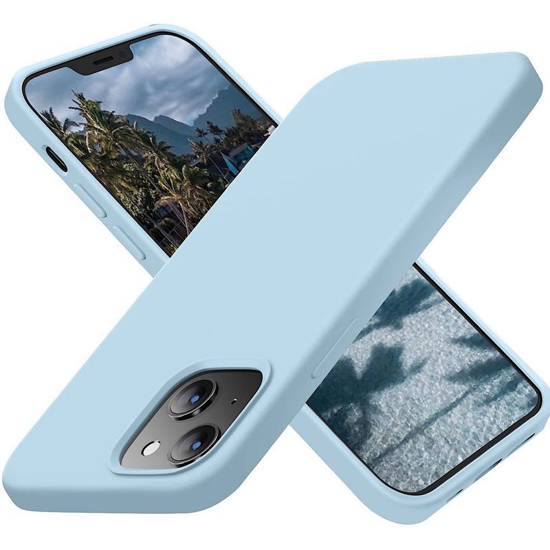 GENERICO - Carcasa De Silicona Para iPhone 14 Plus - Azul Cielo