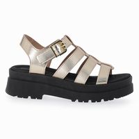 Sandalia Mujer Dorado/Negro Claudia