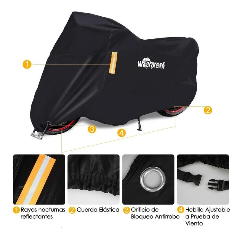 GENERICO - Funda De Motocicleta Impermeable Resistente Al Polvo Y Uv