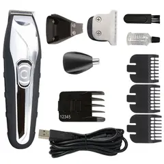 BARBASOL - Cortadora pelo desvelladora 4 en 1 USB barba nariz
