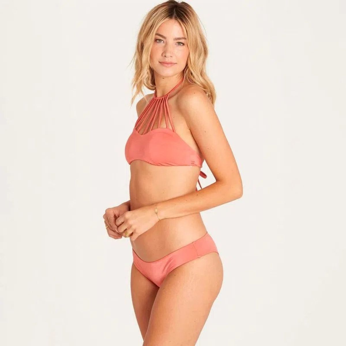 BILLABONG - Bikini Sostén Sol Searcher Hi Neck Rosa BILLABONG