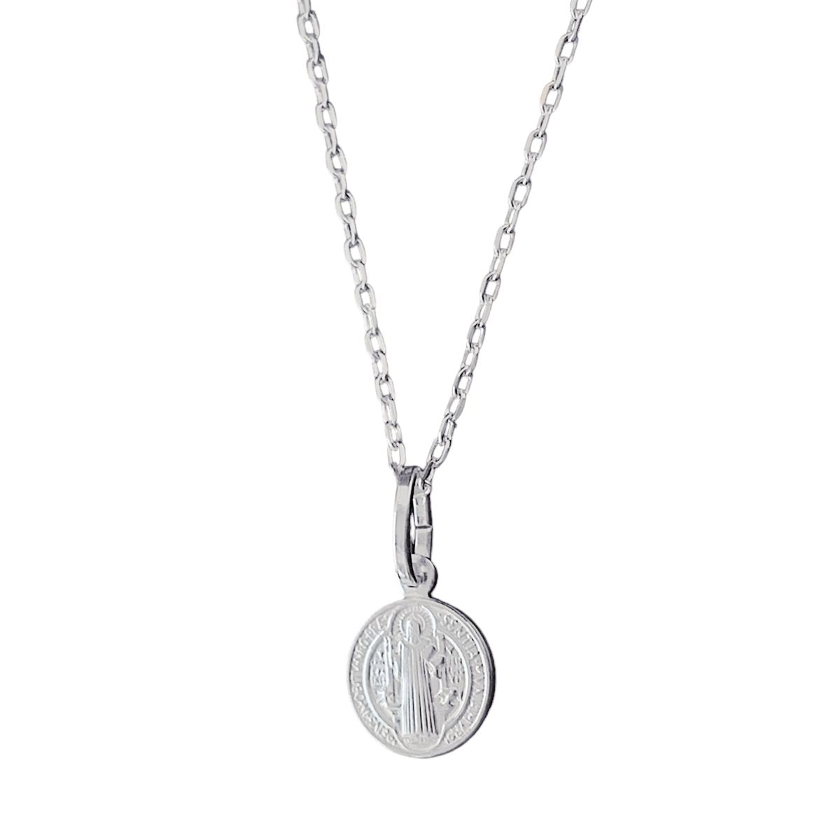 COGGIOLA - Collar Medalla San Benito Plata Fina 925