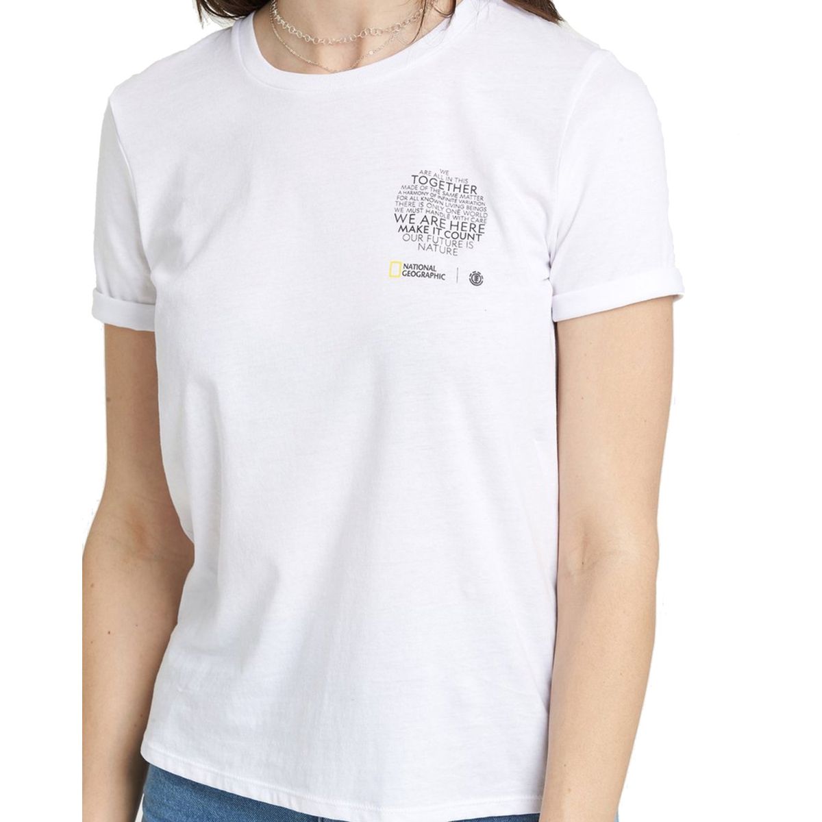 ELEMENT - Polera M/C Mujer Nat Geo Cr Blanco Element ELEMENT