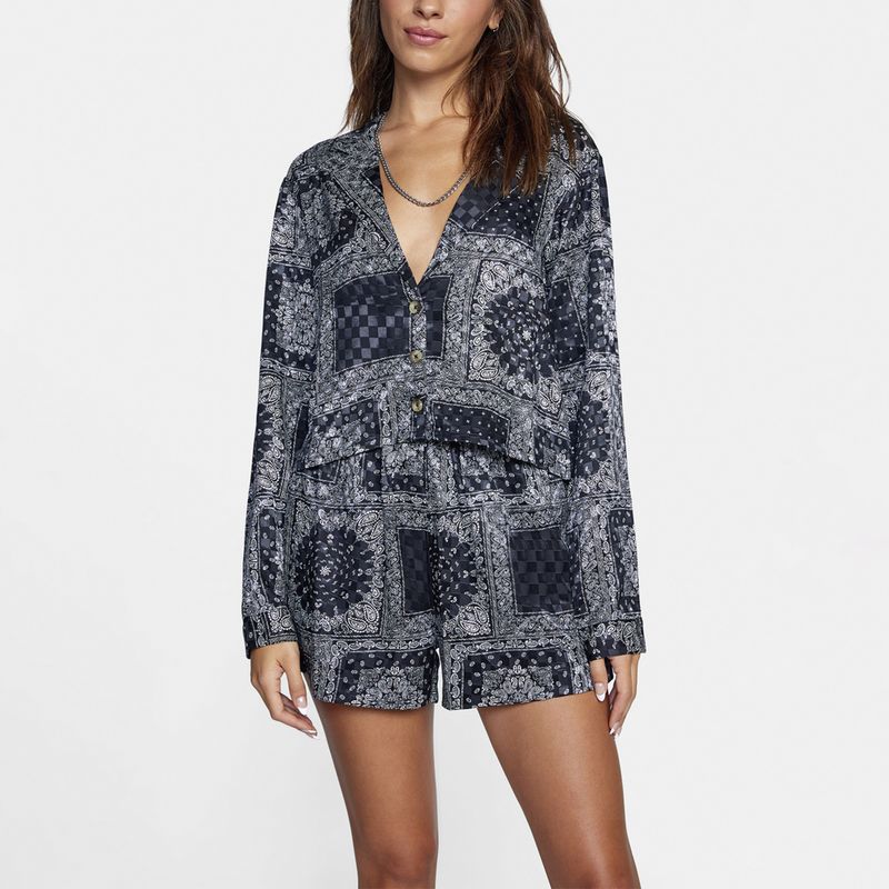 RVCA - Short Mujer Roadtrip Short Negro RVCA