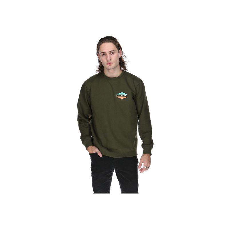 BILLABONG - Polerón Unisex Level Crew Verde BILLABONG