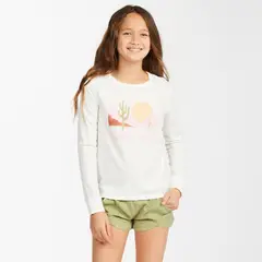 BILLABONG - Polera M/L Niña Follow Your Hea G Te Blanco