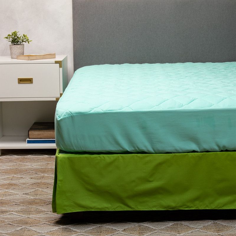 ARTHOME - Cubrecolchón +  Faldón Verde Arthome King