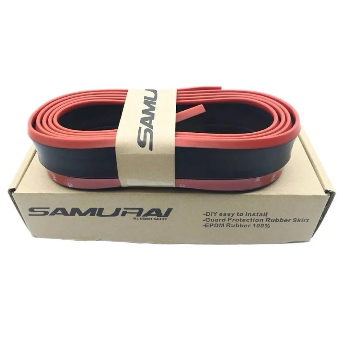 GENERICO - Lip Frontal Auto Samurai NEGRO CON FRANJA ROJA Karvas