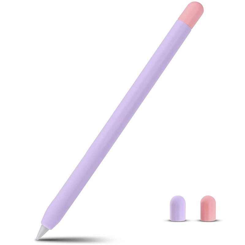 GENERICO - Protector Funda Silicona Para Apple Pencil 2 Lila