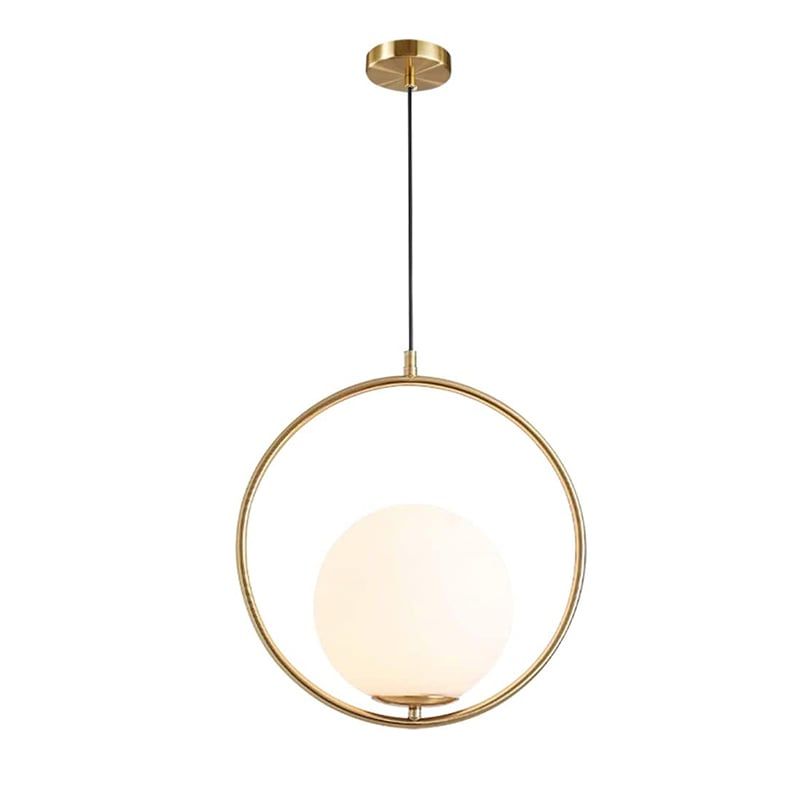 PUREPOWER - Lámpara colgante de cristal de la lámpara moderna globo techo-oro