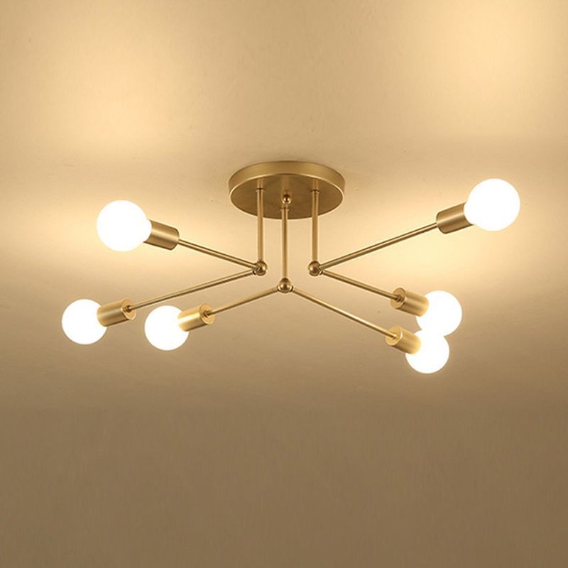 PUREPOWER - Lámpara de iluminación 6 cabeza retro de dormitorio principal