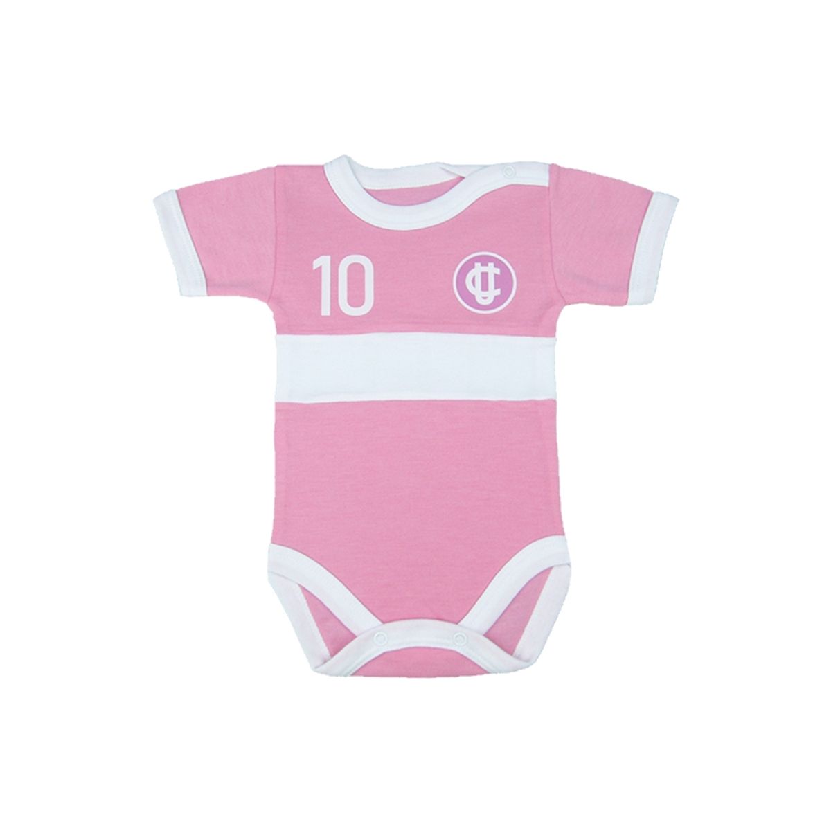 DESDE BEBE - BODY VISITA ROSA UNIVERSIDAD CATÓLICA MANGA CORTA 2022