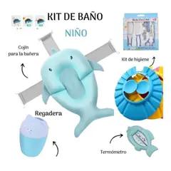 ONLY KIDS - Set De Baño Para Bebé Malla Para Tinas Más Accesorios Kit