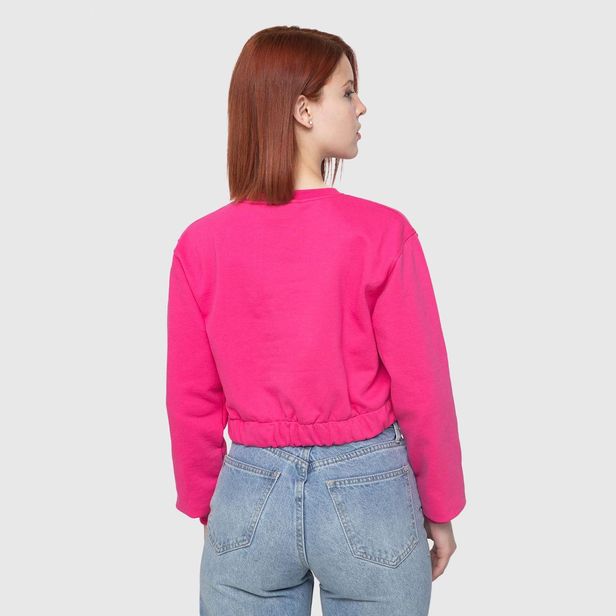 MONDANO - Poleron Crop Top Fucsia
