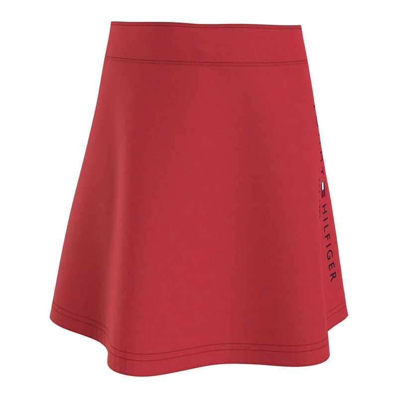 TOMMY HILFIGER - Falda Skater Essential Rojo Tommy Hilfiger