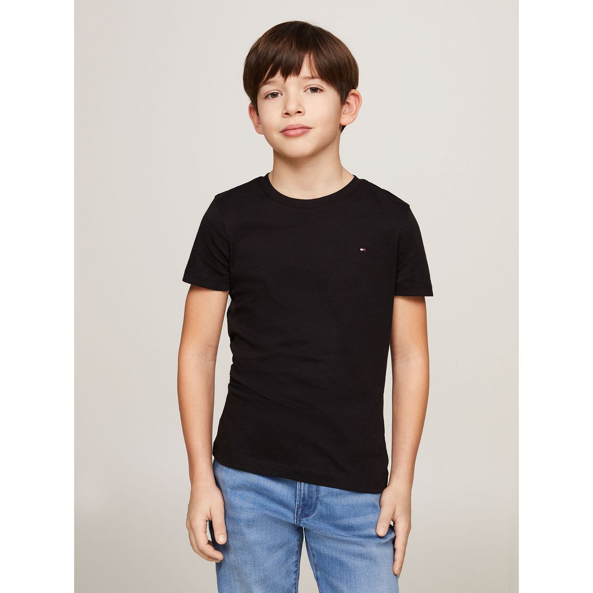 TOMMY HILFIGER - Polera De Niño Essential C-Neck Azul Tommy Hilfiger