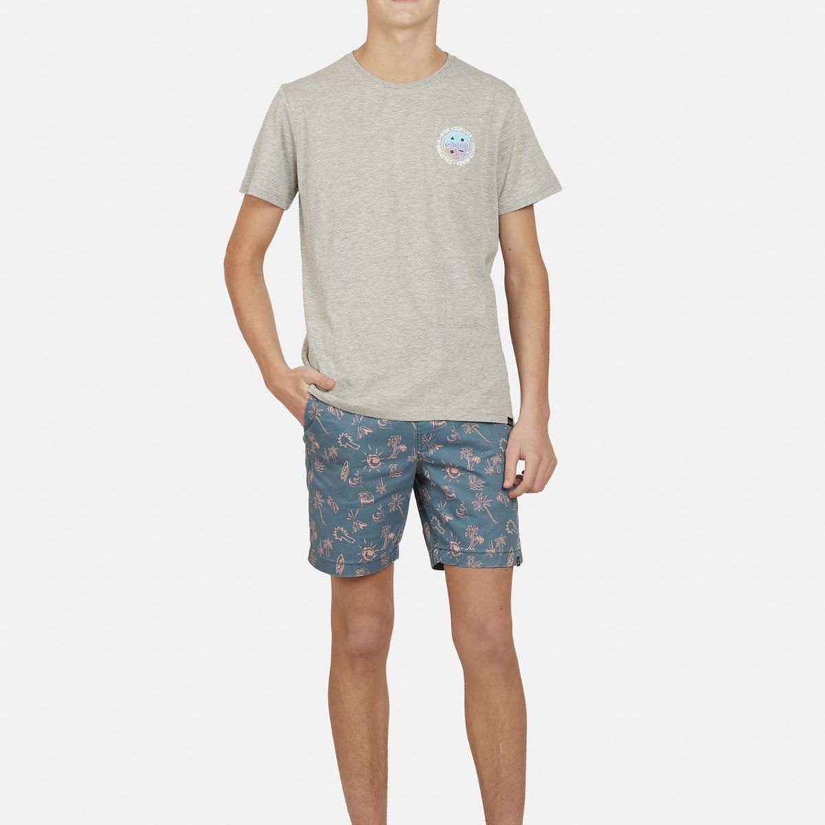 MAUI AND SONS - Polera SUNSET CALIFORNIA Juvenil Gris Maui and Sons