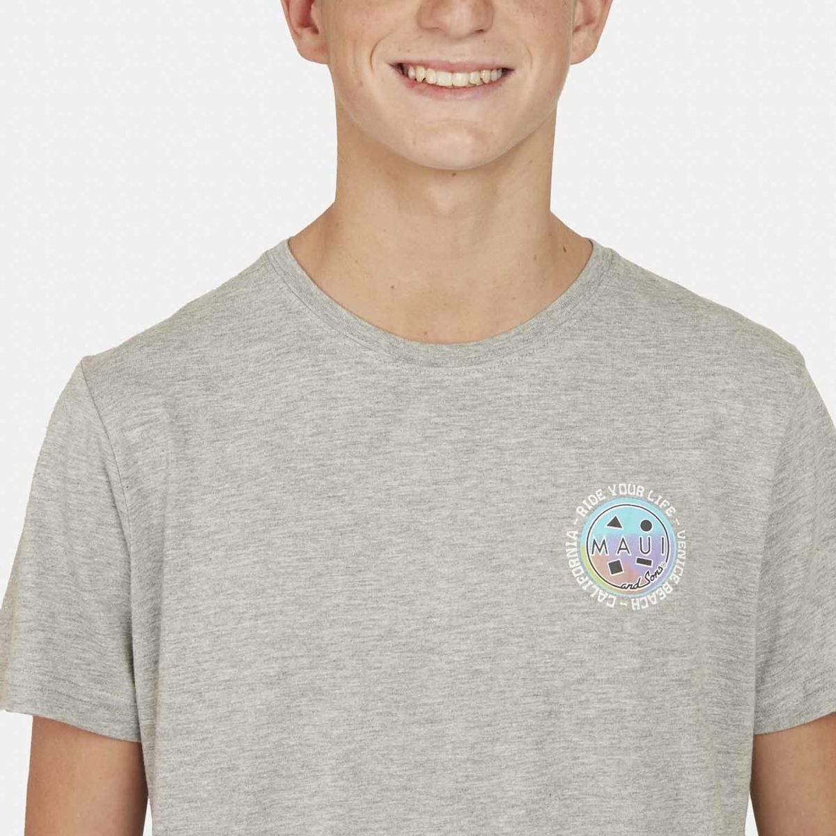 MAUI AND SONS - Polera SUNSET CALIFORNIA Juvenil Gris Maui and Sons