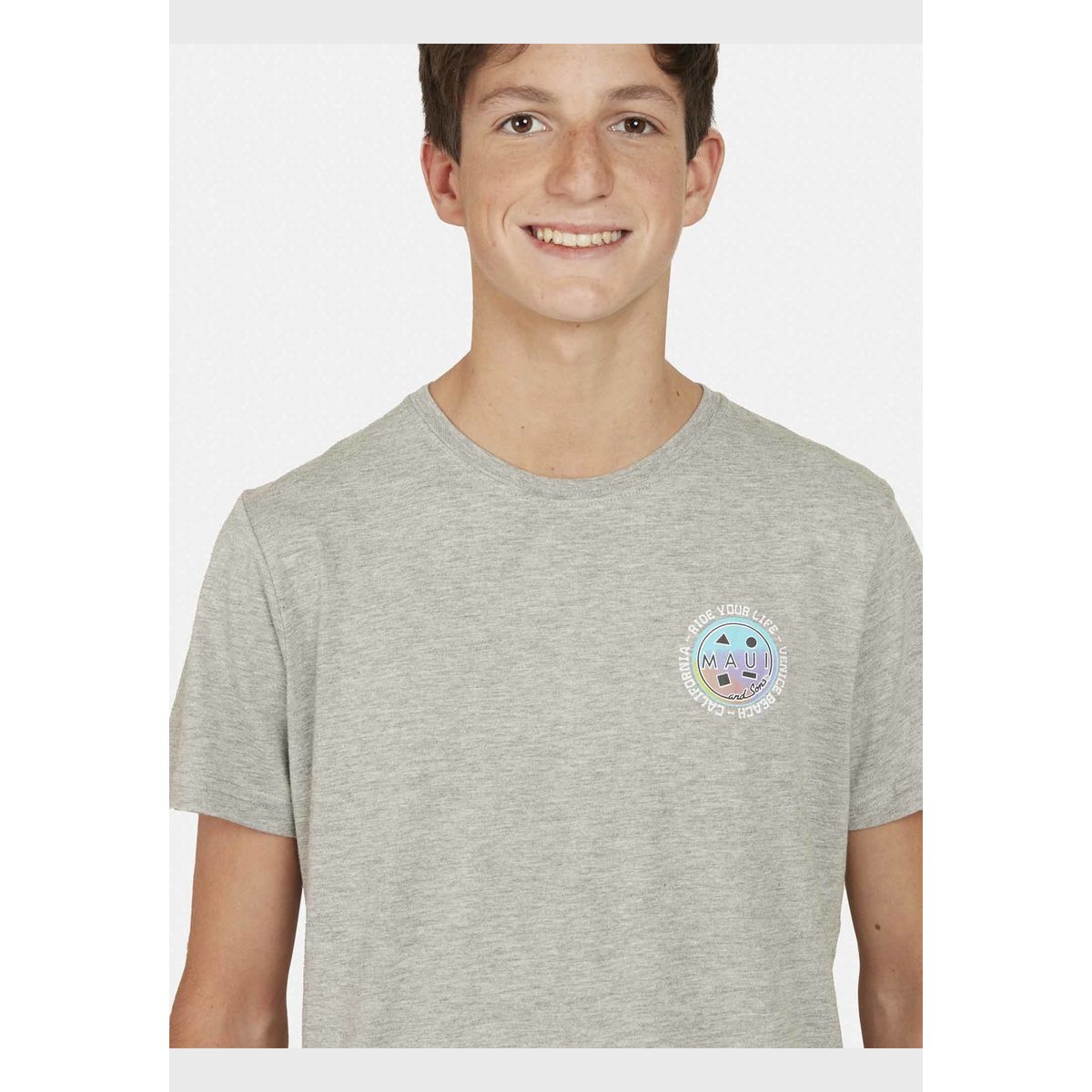 MAUI AND SONS - Polera SUNSET CALIFORNIA Juvenil Gris Maui and Sons