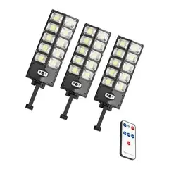 GENERICO - Pack X3 Focos Solares Potentes Foco Led Poste Exterior 300w