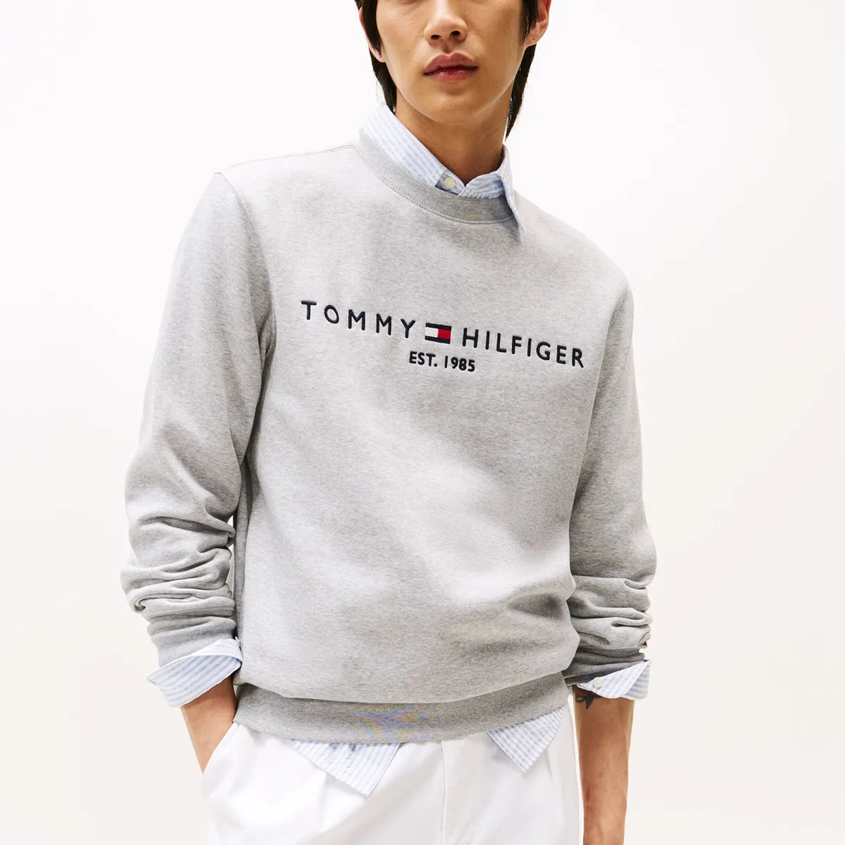 TOMMY HILFIGER - Polerón Established 1985 Gris Tommy Hilfiger