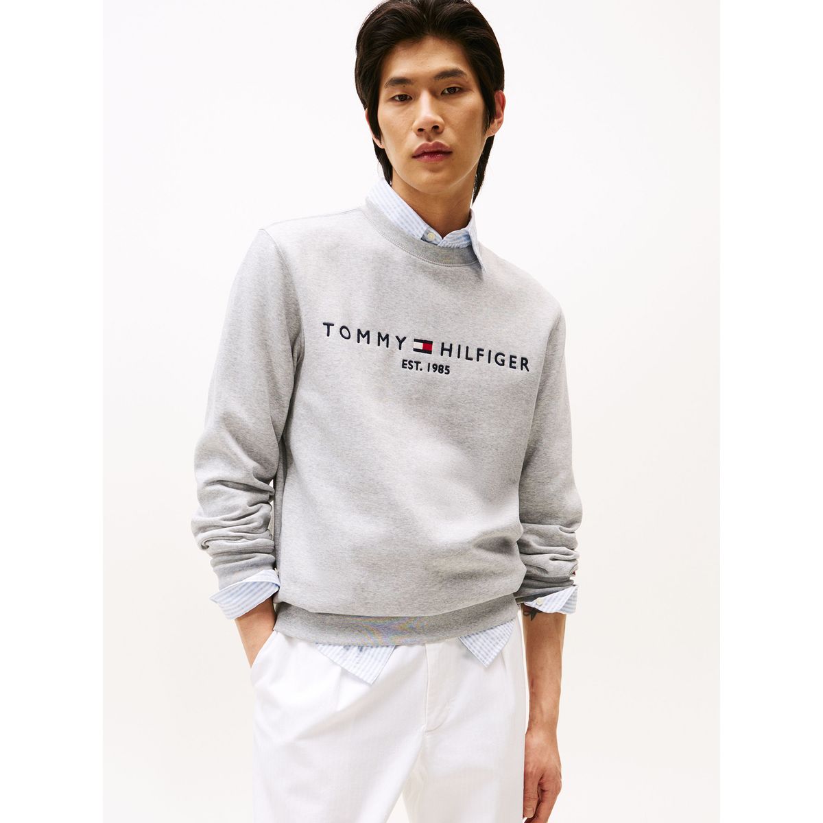 TOMMY HILFIGER - Polerón Established 1985 Gris Tommy Hilfiger