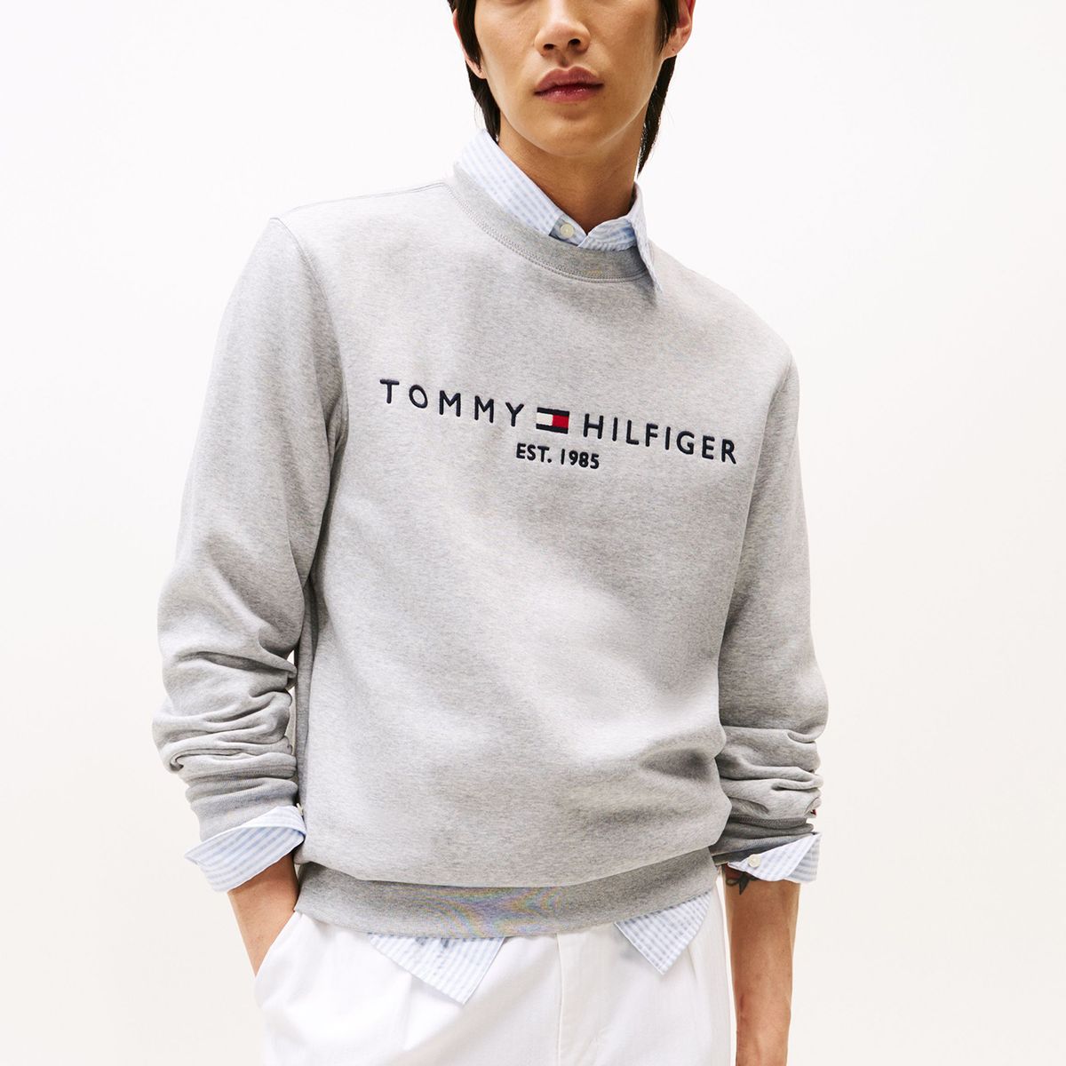 TOMMY HILFIGER - Polerón Established 1985 Gris Tommy Hilfiger