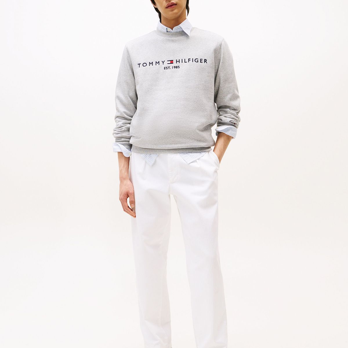 TOMMY HILFIGER - Polerón Established 1985 Gris Tommy Hilfiger