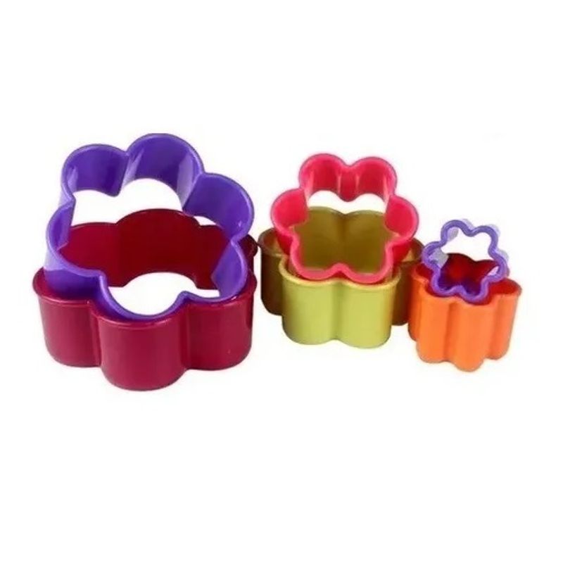 GENERICO - 6 Molde De Galleta Cortapastas Molde Galleta Flor Colores