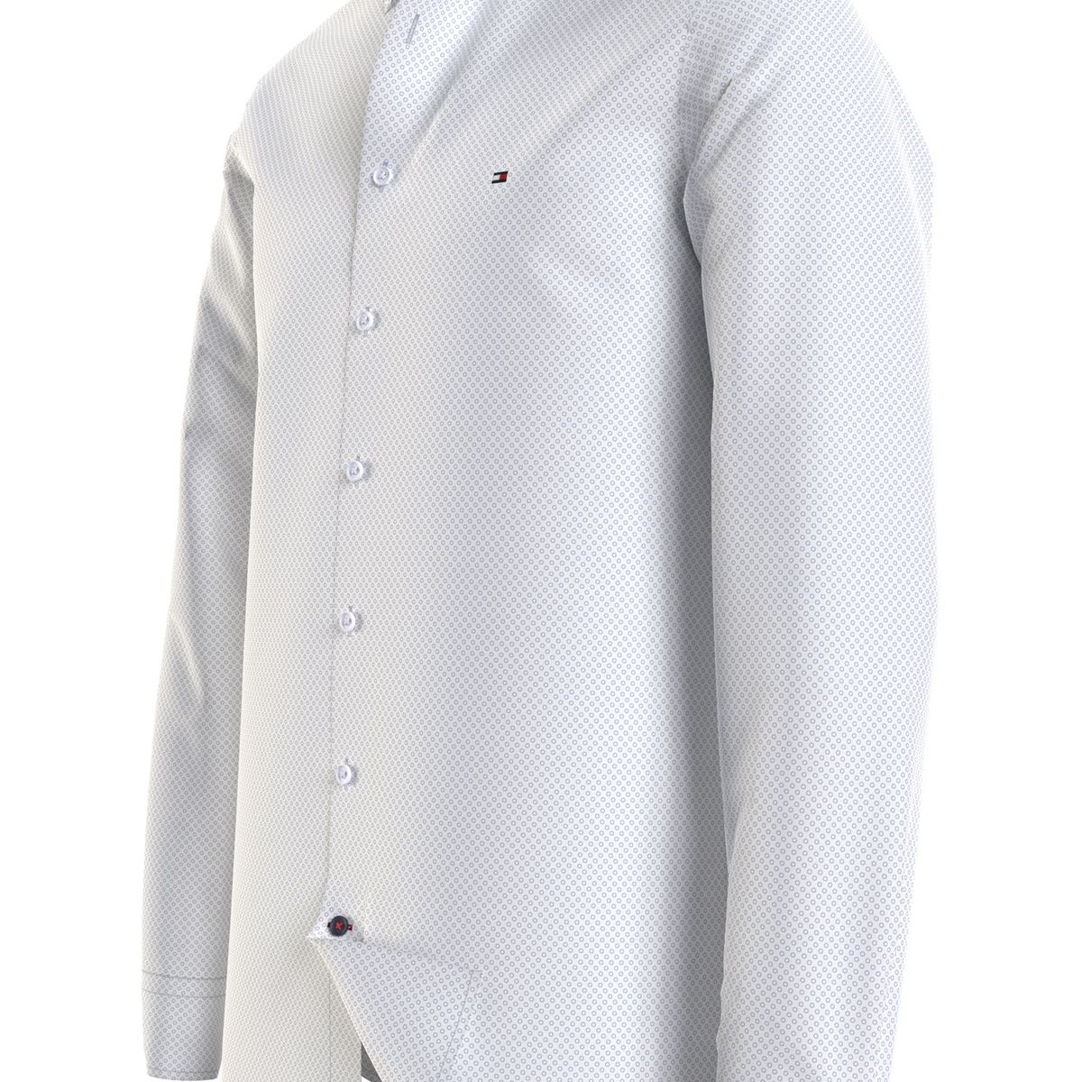 TOMMY HILFIGER - Camisa Th Flex Dot Print Blanco Tommy Hilfiger