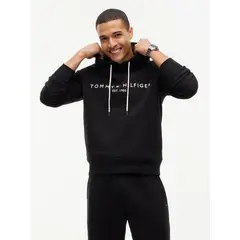 TOMMY HILFIGER - Polerón Hoodie Core Logo Negro