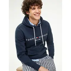 TOMMY HILFIGER - Polerón Hoodie Core Logo Azul