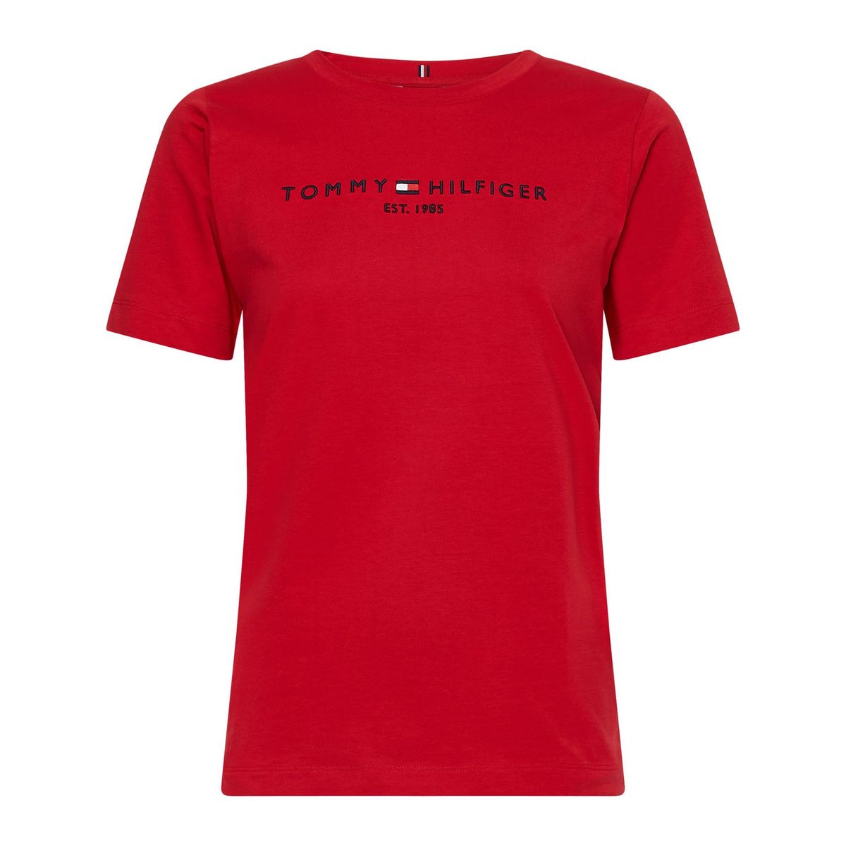 TOMMY HILFIGER - Polera Essential C-Neck Rojo Tommy Hilfiger