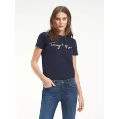 TOMMY HILFIGER - Polera Heritage Graphic C-Neck Azul