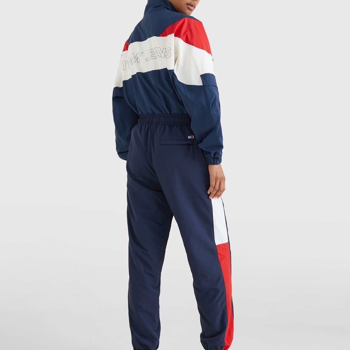 TOMMY HILFIGER - Pantalón Cortaviento Color Block Azul Tommy Jeans