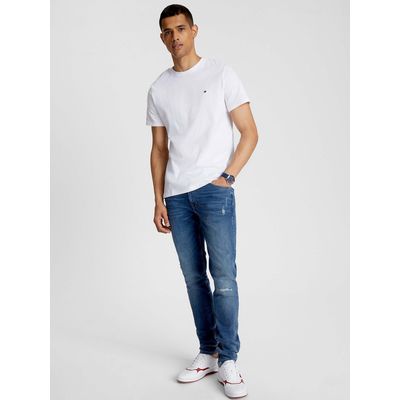 Imagen 2 del producto Polera Essential Cotton C-Neck Slim Fit Blanco
