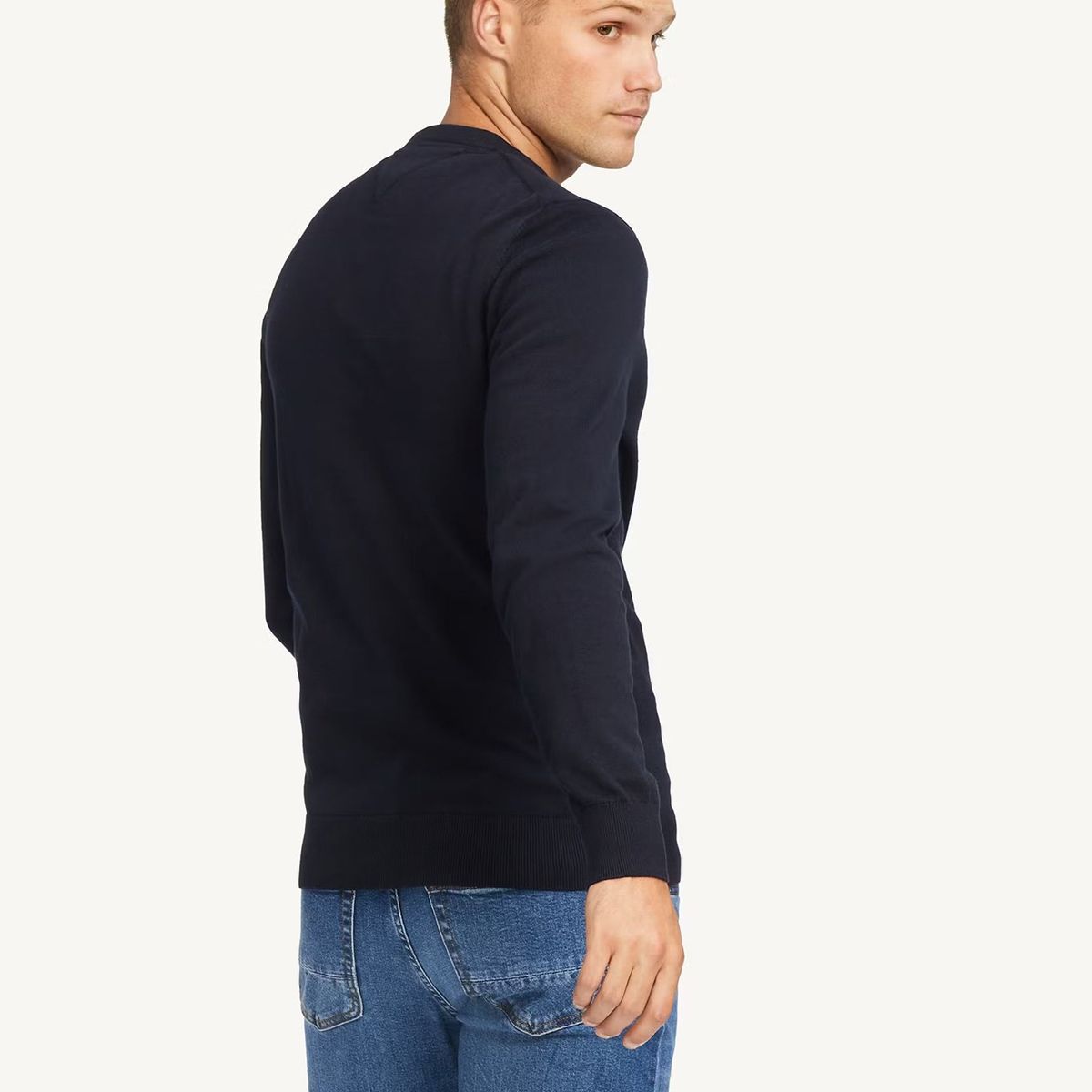 TOMMY HILFIGER - Sweater Básico Signature C-Neck Azul Tommy Hilfiger