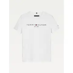 TOMMY HILFIGER - Polera De Niña Essential Logo C-Neck Blanco