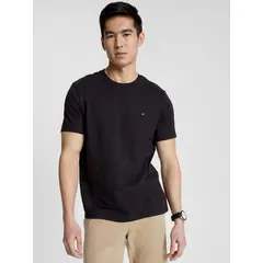 TOMMY HILFIGER - Polera Essential Cotton C-Neck Slim Fit Negro