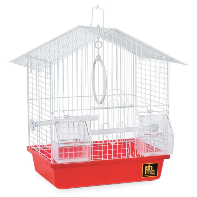 PREVUE - Jaula Aves Pequeñas Rojo 28cm PREVUE