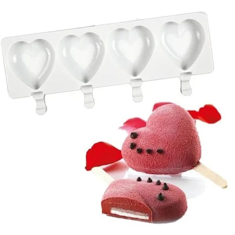 GENERICO - Moldes Para Helados Paletas Molde De Silicona Para Helado 4c