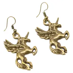 DDETALLES - Aros de Mujer con Pendientes Unicornios Alados