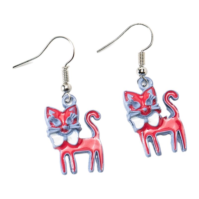 DDETALLES - Aros de Mujer Niña Colgantes Pendientes de Gatos
